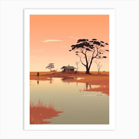 Botswana 2 Travel Illustration Art Print