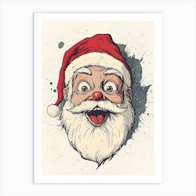 Santa Claus Face Art Print