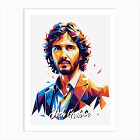 Josh Groban 01 Portrait Music Icon Style WPAP Pop Art Art Print