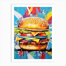 Hamburger Colour Splash 4 Art Print