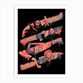 Knife Killers - Classic Scary Terror Halloween Gift Art Print