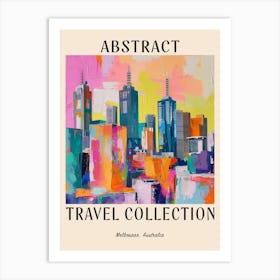 Abstract Travel Collection Poster Melbourne Australia 2 Art Print