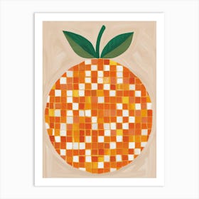 Orange Mosaic 60 Art Print