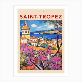 Saint Tropez France 2 Fauvist Travel Poster Art Print