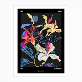 No Rain No Flowers Poster Bougainvillea 3 Art Print