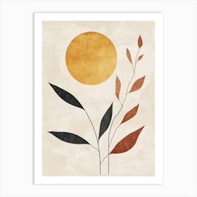 Sun And Leaves Canvas Print 13 Art Print