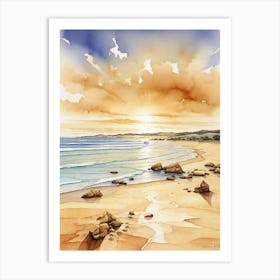 Sunset On The Beach 2 Art Print