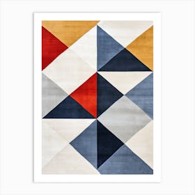 Dynamic Geometry; Abstract Mid Century Fusion Art Print