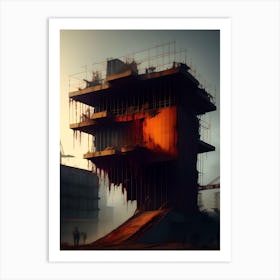 City Under Construction Art Print