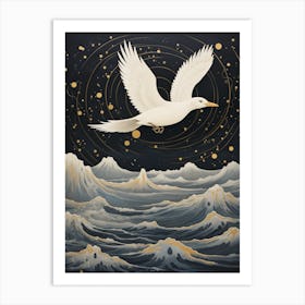 Albatross Gold Detail Painting Art Print