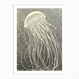 Granrojo Jellyfish Linocut Art Print