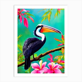 Pelican Tropical bird Art Print