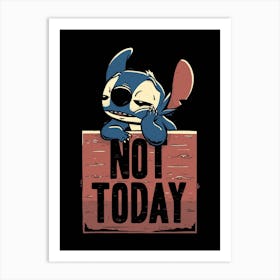 Not Today Stitch Art Print