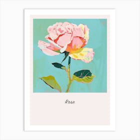 Rose 7 Square Flower Illustration Poster Art Print