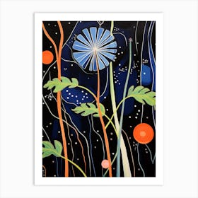 Agapanthus 2 Hilma Af Klint Inspired Flower Illustration Art Print