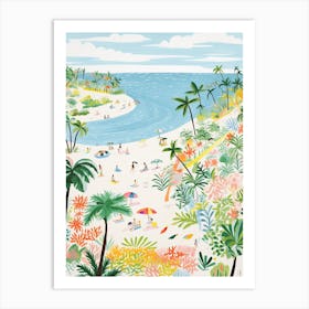 Seminyak Beach, Bali, Indonesia, Matisse And Rousseau Style 3 Art Print