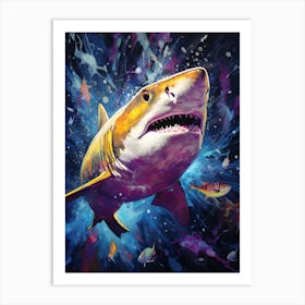  A Lemon Shark Vibrant Paint Splash 5 Art Print
