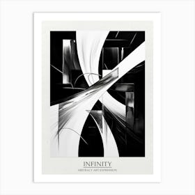 Infinity Abstract Black And White 2 Poster Art Print