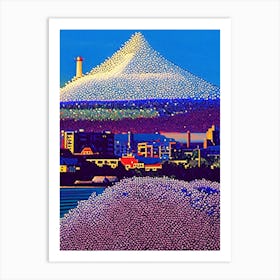 Tacoma, City Us  Pointillism Art Print