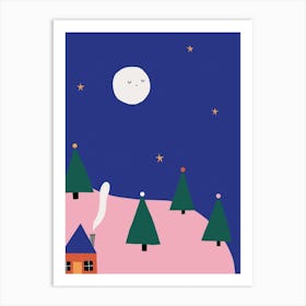 Winter Night Art Print