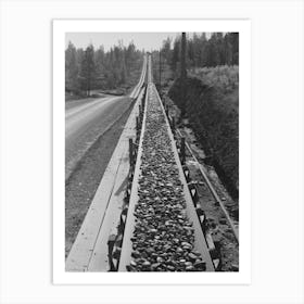 Untitled Photo, Possibly Related To Gravel On Long Rubber Conveyor Belt At Shasta Dam, Shasta County, Californi Art Print