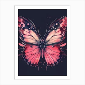 Pink Butterfly 1 Art Print