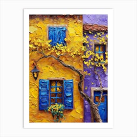 House With Blue Shutters 2 Art Print