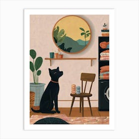 Dog In A Room Art Print