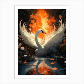 Swan Fire Art Print