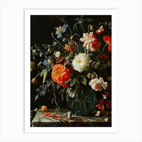Baroque Flowers 3 Art Print