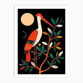 Stork In The Tree Art Print