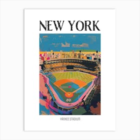 Yankee Stadium New York Colourful Silkscreen Illustration 3 Poster Art Print