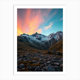 Sunset In The Mountains 45 Art Print