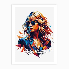 Taylor Swift 02 Portrait Music Icon WPAP Pop Art Style Art Print