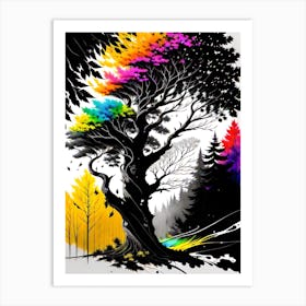 Rainbow Tree 3 Art Print