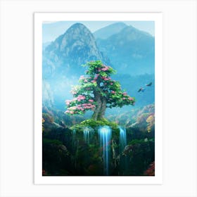 Nature Waterfall Art Print