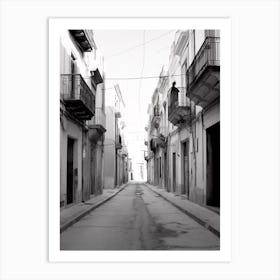 Siracusa, Italy, Black And White Photography 2 Art Print
