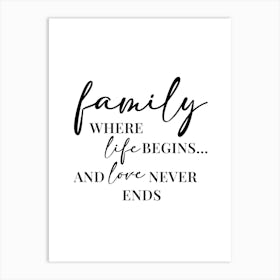 Family Quotes Prints, Living Room Prints 05 Art Print