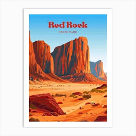 Red Rock State Park Arizona Art Illustration Art Print