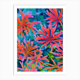 Acropora Humilis Vibrant Painting Art Print