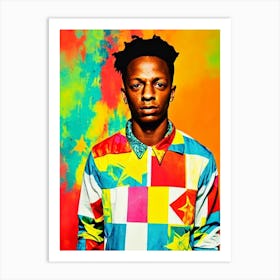 Joey Bada 2 Colourful Pop Art Art Print