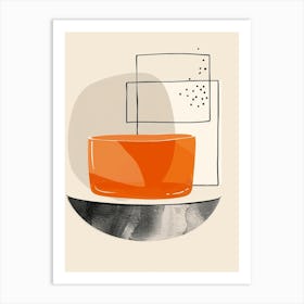Minimalist Abstract Orange Jelly Art Print