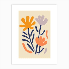 Abstract Floral Print Art Print