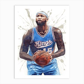 Demarcus Cousins Sacramento Kings Art Print