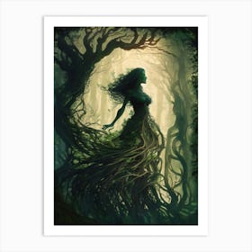 Leafy Enchantress Art Print