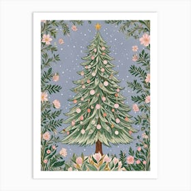 Pastel Christmas Tree no2 Art Print