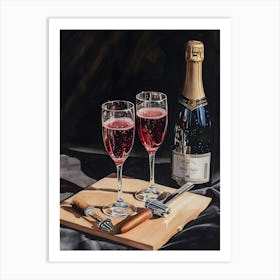 Champagne And Wine Art Print