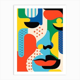 Geometric Face Shape 1 Art Print