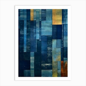 Blue Squares Art Print