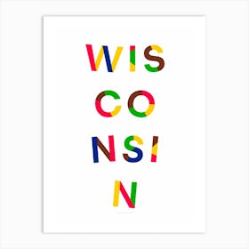 Wisconsin State Flag Colours Art Print